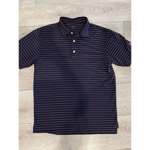 Dunning Golf Polo Shirt Mens Large L Navy Short Sleeve Golf Polo Warwick Hills